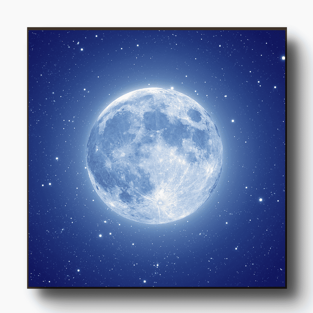 Blue Moon Canvas Print| Gallery Wrap Frame | WallArt.Biz
