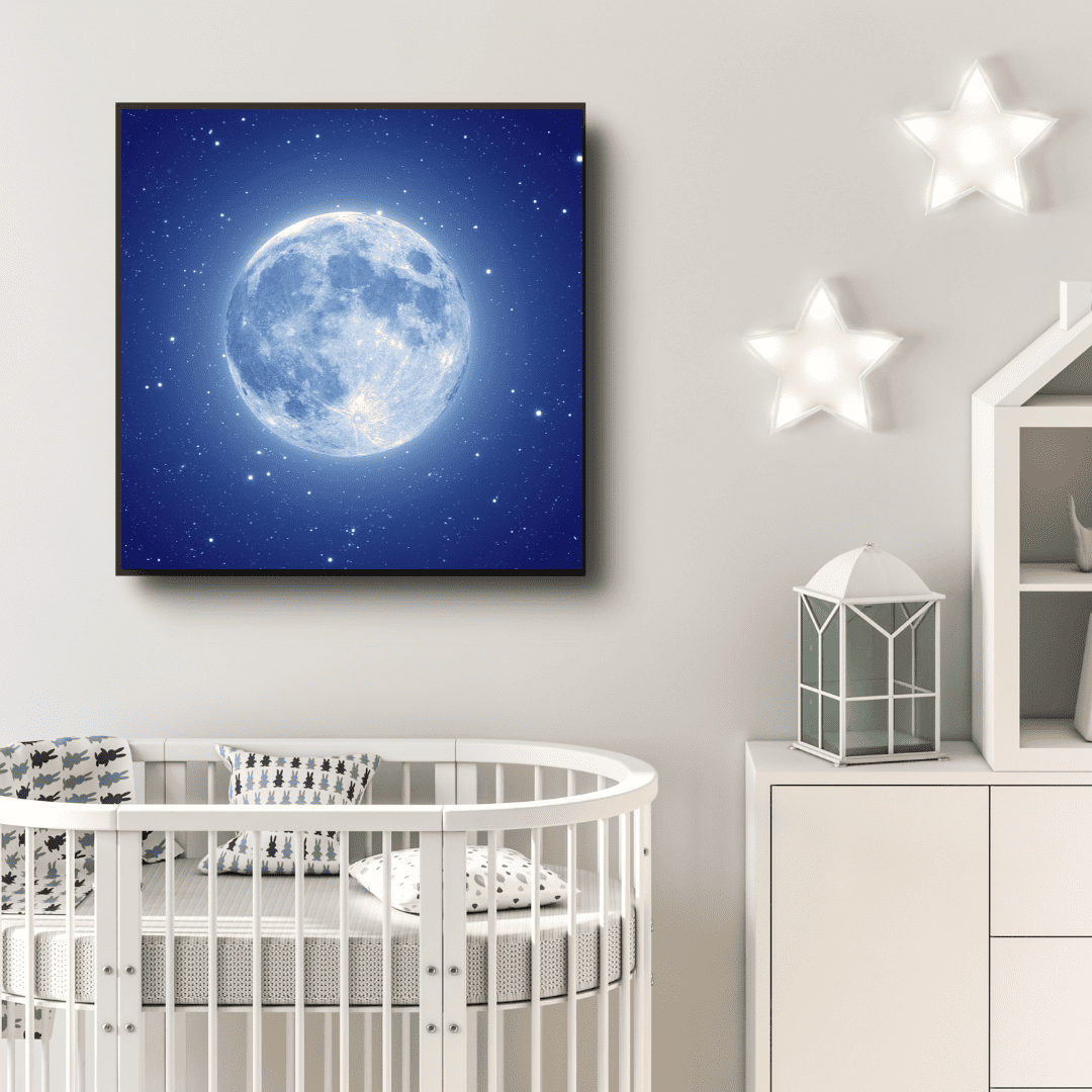Blue Moon Nursery Canvas Print| Gallery Wrap Frame | WallArt.Biz