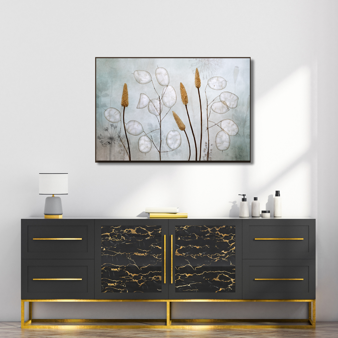 elegant floral artwork | framed canvas print | wallart.biz