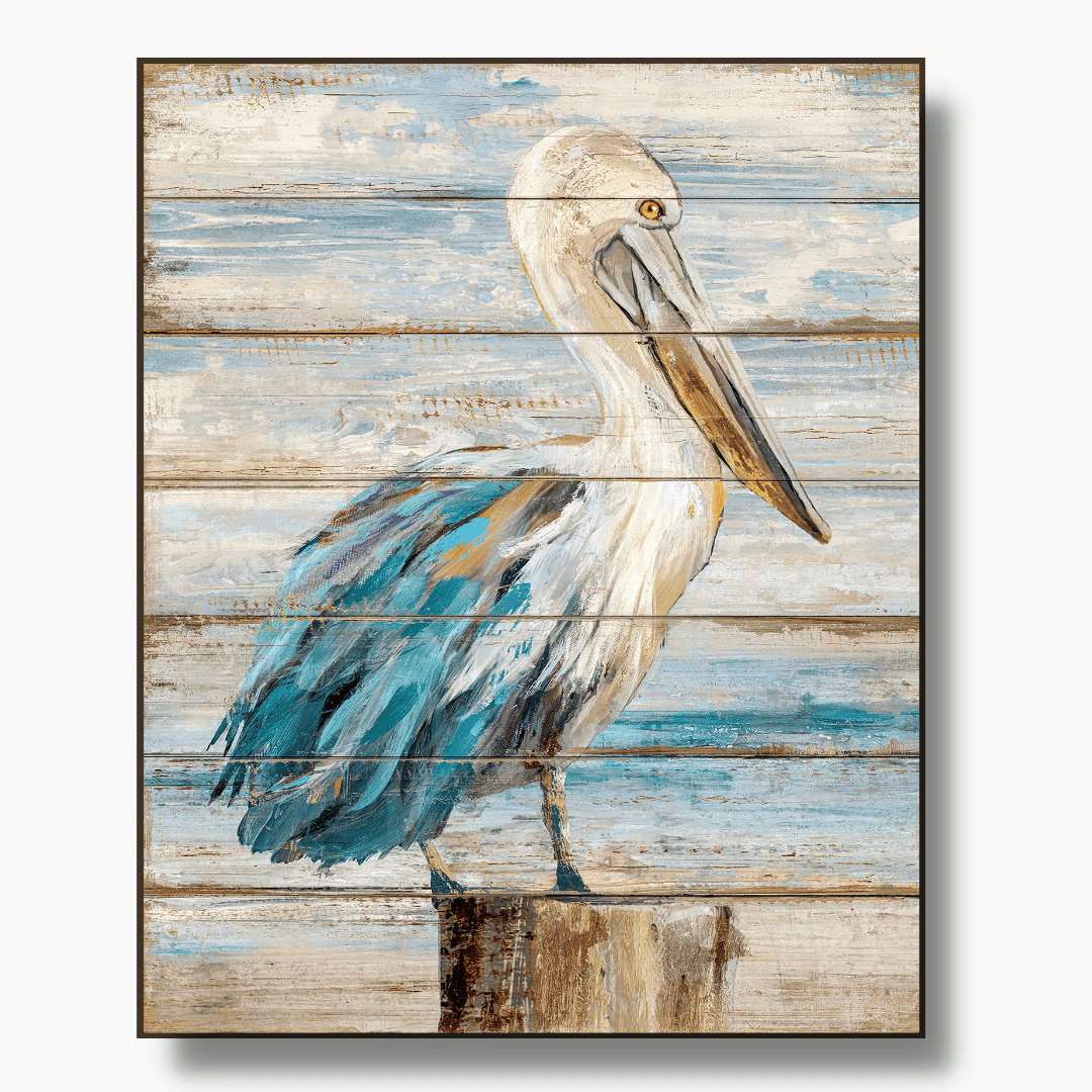pelican-at-sea-wall-art-painting - wallart.biz