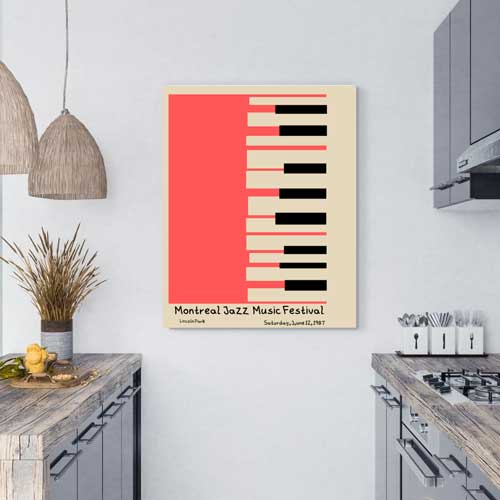 Jazz Music Festival Poster for kitchen Art | FREE USA SHIPPING | WallArt.Biz