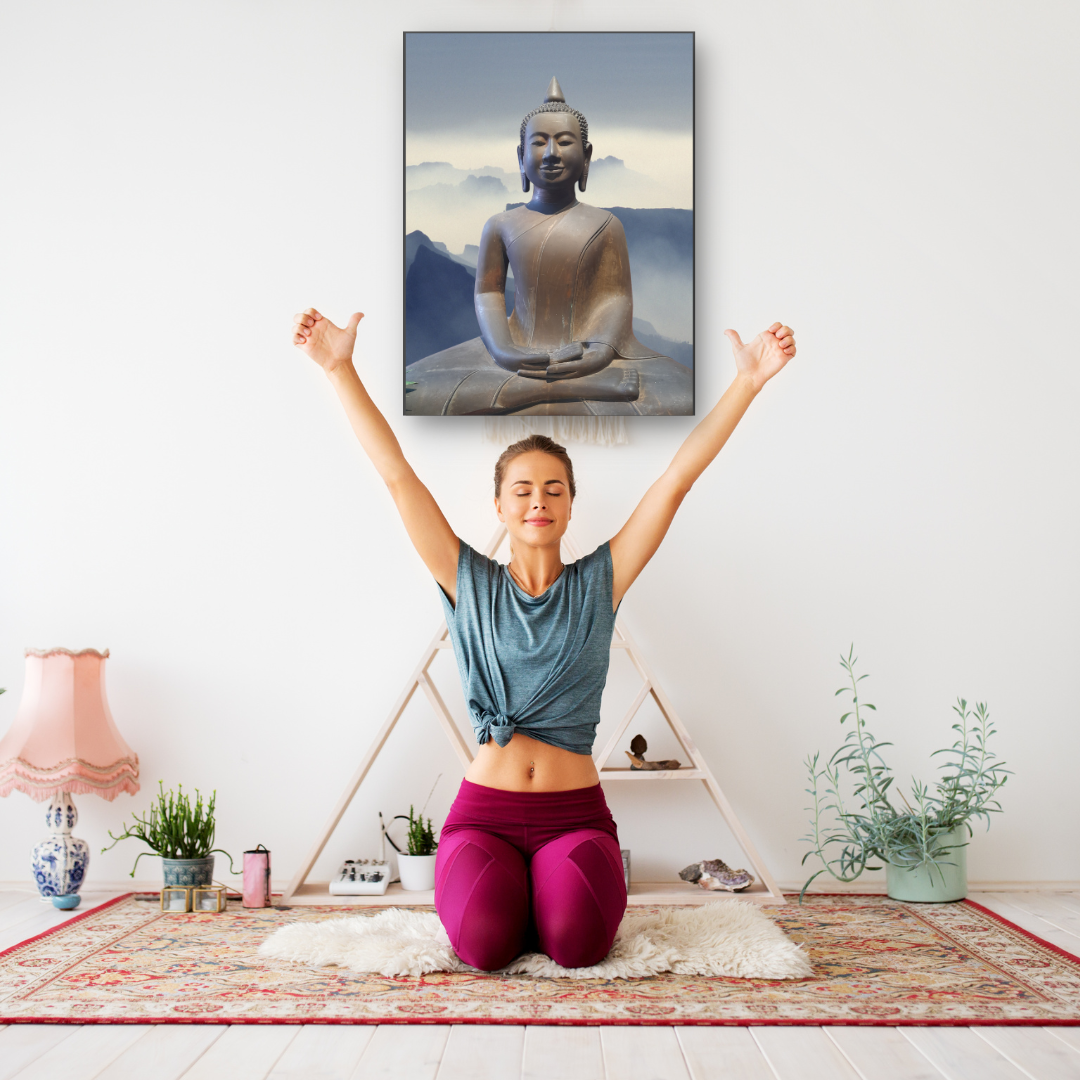 Buddha Statue Canvas Print for Yoga room| FREE USA SHIPPING | WallArt.Biz