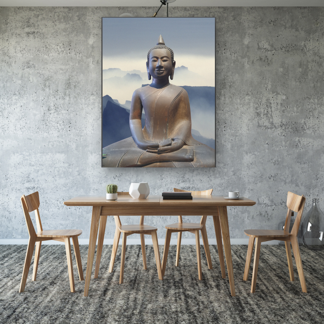 Buddha Dining Canvas Print | FREE USA SHIPPING | WallArt.Biz