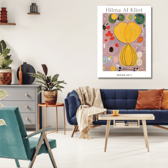 Hilma Af Klint - Living Room Artwork Series No 7 - Free USA SHIPPING | WallArt.Biz