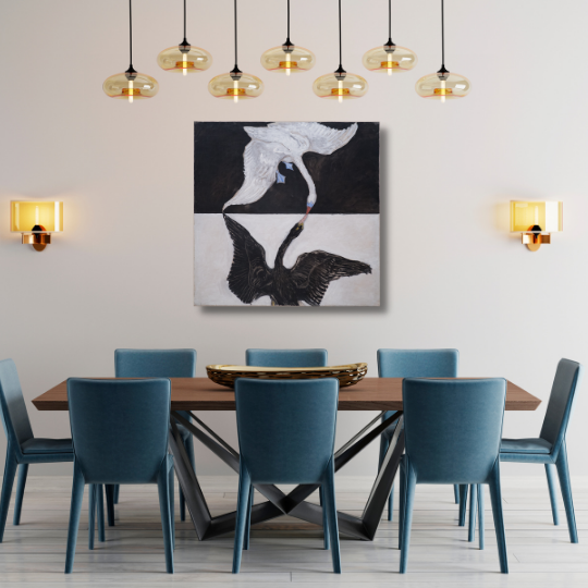 dining room wall art | hilma af klint the swan | free usa shipping | wallArt.Biz