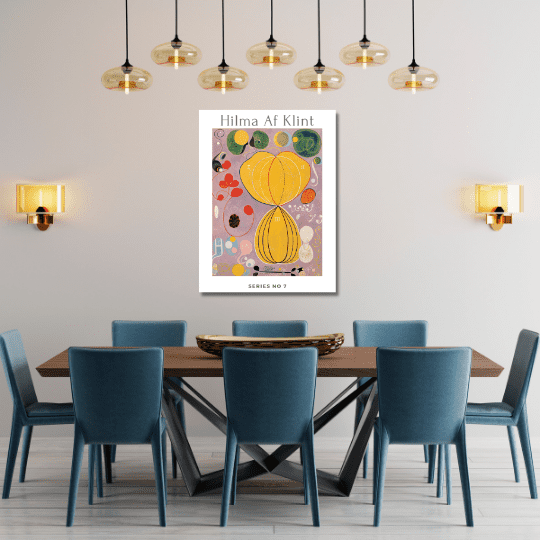 Hilma Af Klint -Dining Room Artwork Series No 7 - Free USA SHIPPING | WallArt.Biz