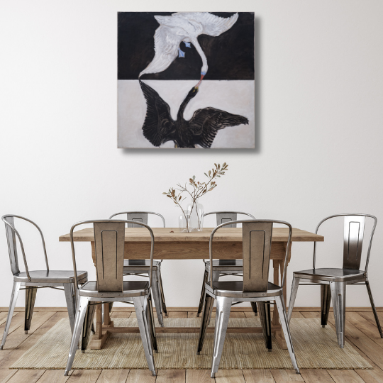 dining room wall art hilma af klint the swan | free usa shipping | wallArt.Biz