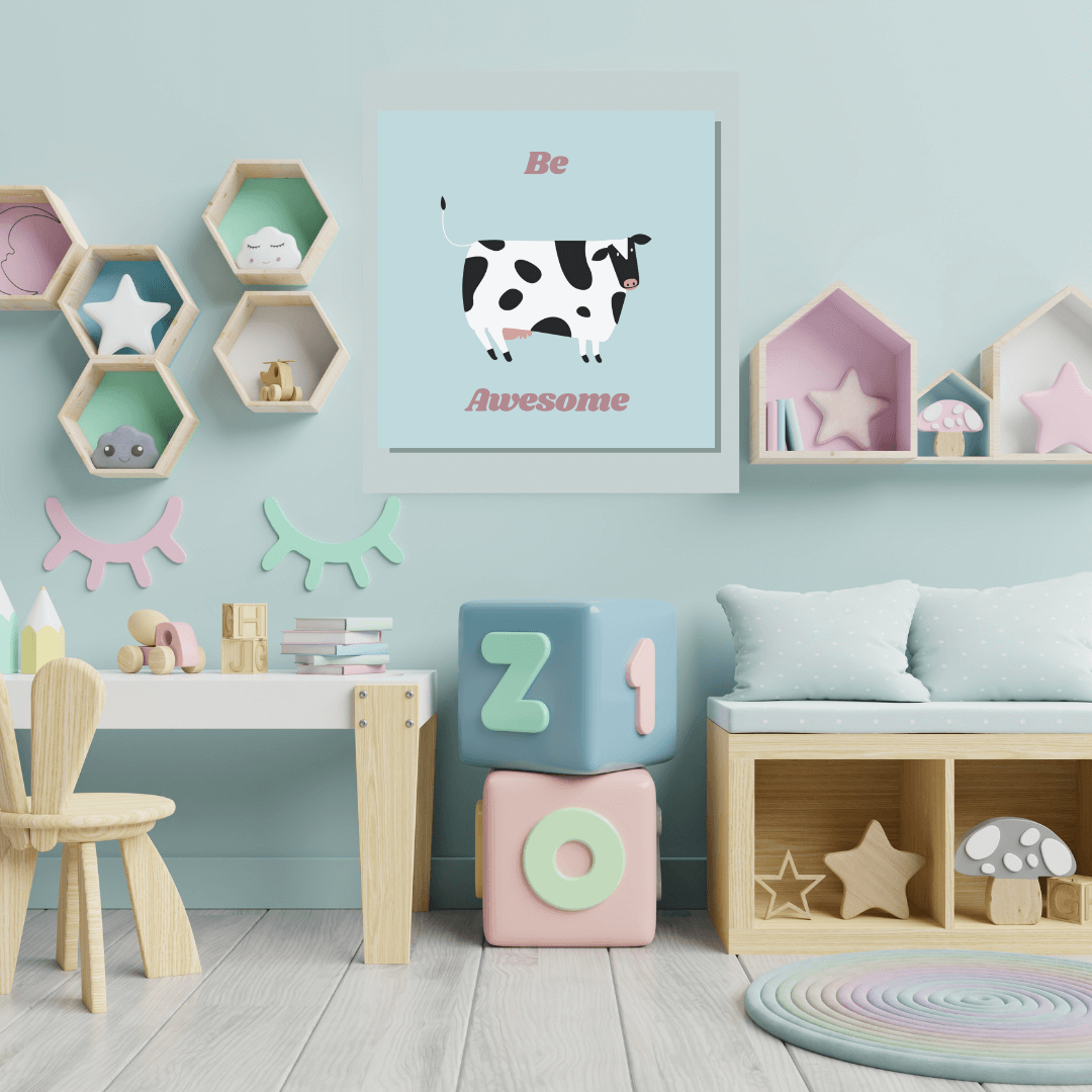 Cute Cow nursery Wall Art | Free usa shipping | www.wallart.biz