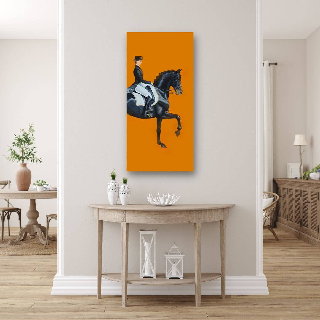 Black horse wall art for living room - Framed - FREE UK &amp; USA Shipping - WallArt.biz