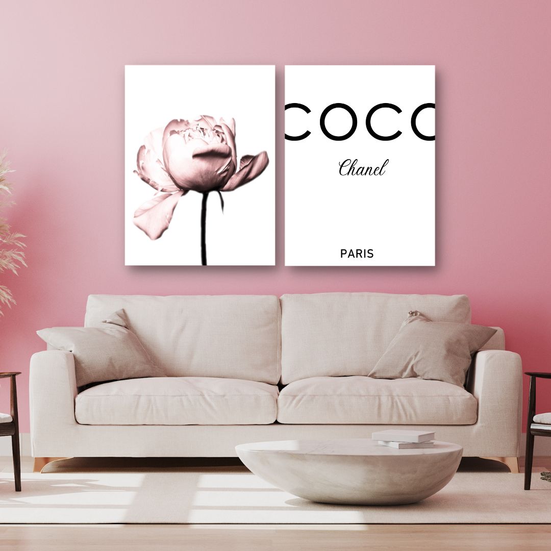 chanel pictures wall decor living room