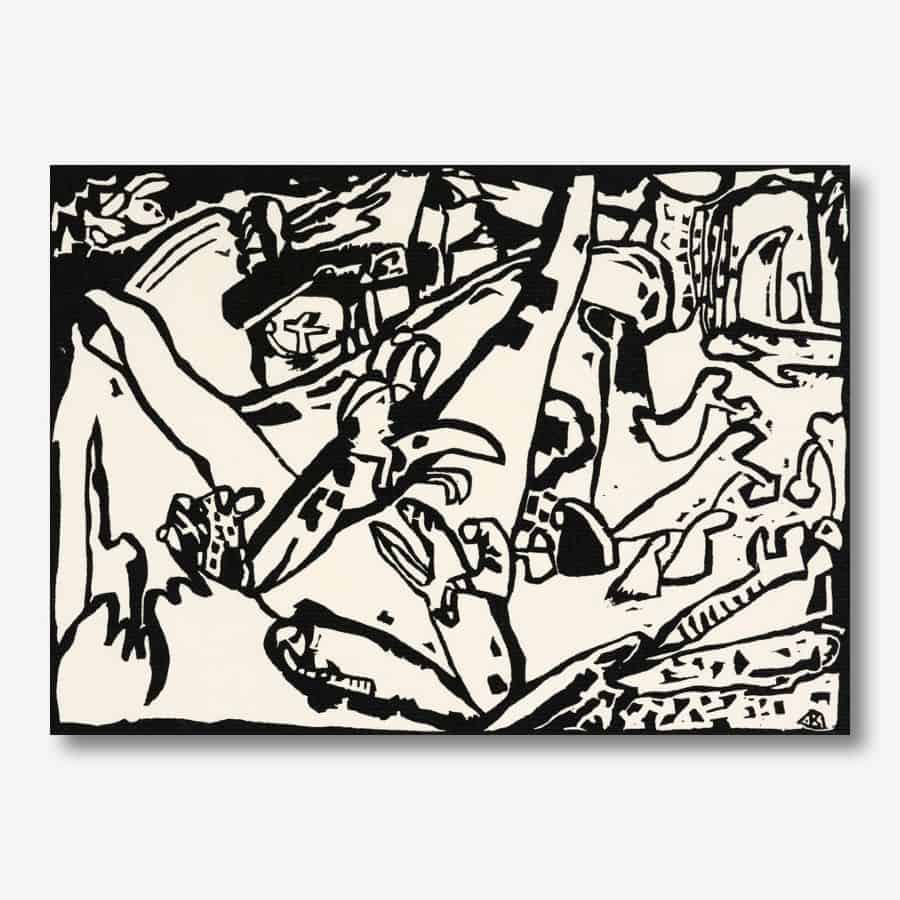 Wassily Kandinsky - Composition 2 painting  | FREE USA SHIPPING | www.WallArt.Biz