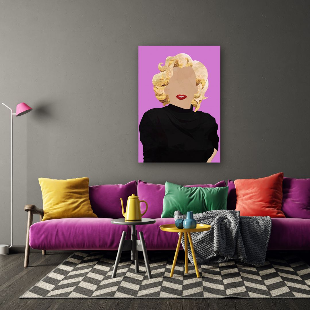 Faceless Marilyn Monroe Modern Art by Sarah Manovski - FREE UK &amp; USA SHIPPING - WallArt.Biz