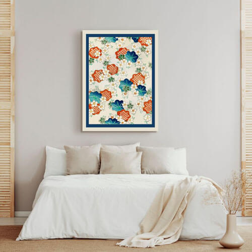 Japanese Floral Print Art for bedroom  by Watanabe Seitei | FREE USA SHIPPING | WallArt.Biz