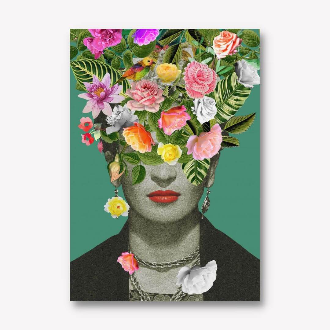 Floral Frida by Frida Flora Studio - FREE UK &amp; USA SHIPPING - WallArt.Biz