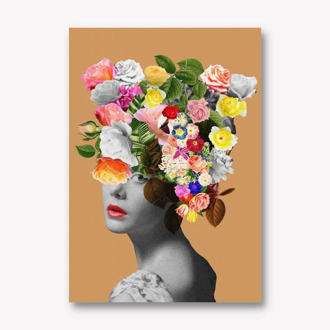 Floral Portrait by Frida Flora Studio - Free usa shipping - Wallart.biz
