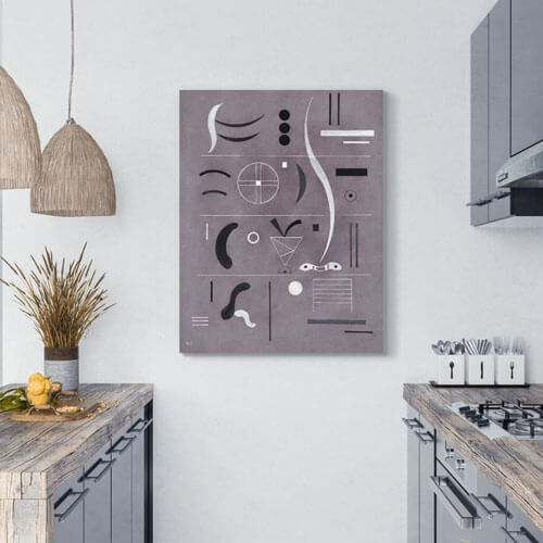 Abstract Kitchen Wall Art | Wassily Kandinsky - Four Parts | FREE USA SHIPPING | WallArt.Biz