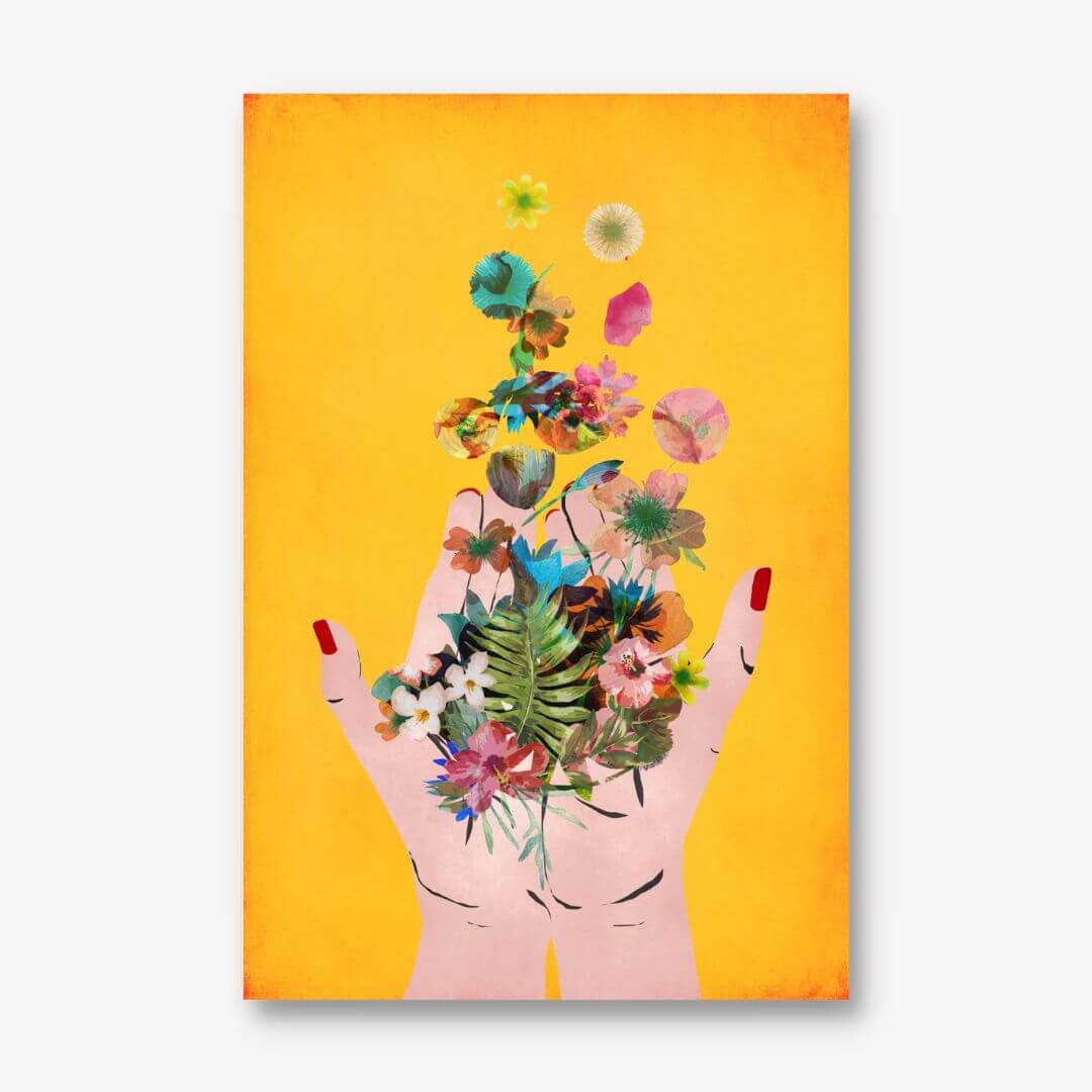 Frida&#39;s Hands Canvas Print by Treechild - FREE UK &amp; USA SHIPPING - WallArt.Biz