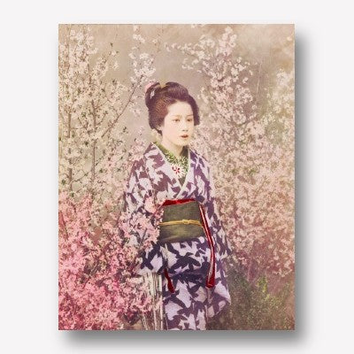 Ogawa Kazumasa - Geisha & Cherry Bloss | Free USA Shipping | www.wallart.bizom 