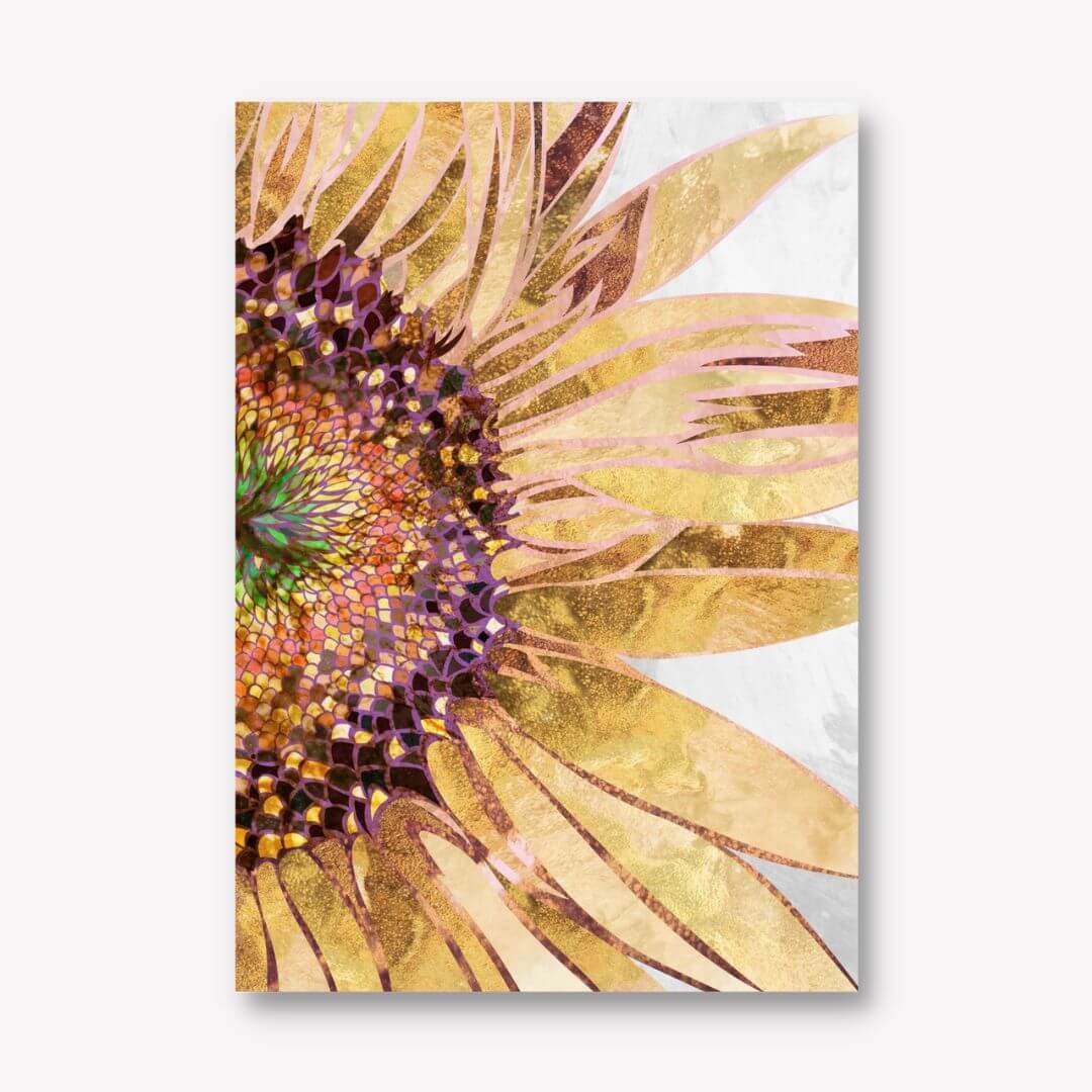 Golden Sunflower By Sarah Manovski FREE UK & USA SHIPPING - WallArt.Biz