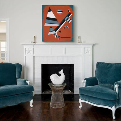 Wassily Kandinsky - Gris, living room artwork | FREE USA SHIPPING | www.WallArt.Biz