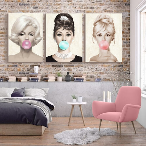 Hepburn, Bardot &amp; Monroe Gum Art