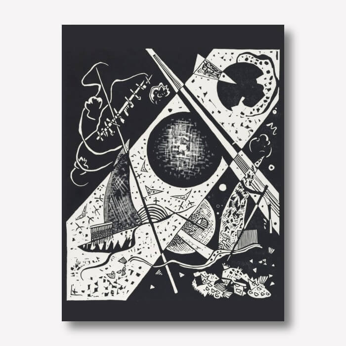 Wassily Kandinsky black and white abstract art-   Kleine Welten VI | FREE USA SHIPPING | WallArt.Biz