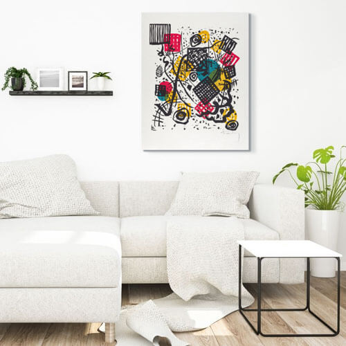 Wassily Kandinsky - living room abstract art -(Small Worlds V) | FREE USA SHIPPING | WallArt.Biz