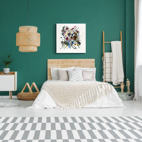 Wassily Kandinski bedroom artwork - Lithographie fur die Vierte Bauhausmappeskyt | FREE USA SHIPPING | WallArt.Biz
