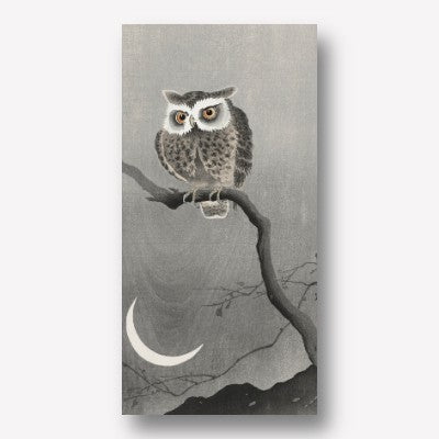 Ohara Koson - Long-eared owl on bare tree branch | Free USA Shipping| www.wallart.biz