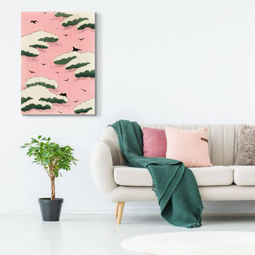Pink Sky by Watanabe Seitei | FREE USA SHIPPING | WallArt.Biz