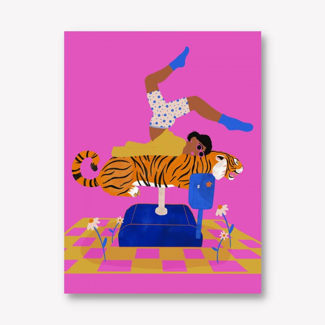 Put a tiger in your heart by Jota de jai- FREE UK & USA SHIPPING - WallArt.Biz