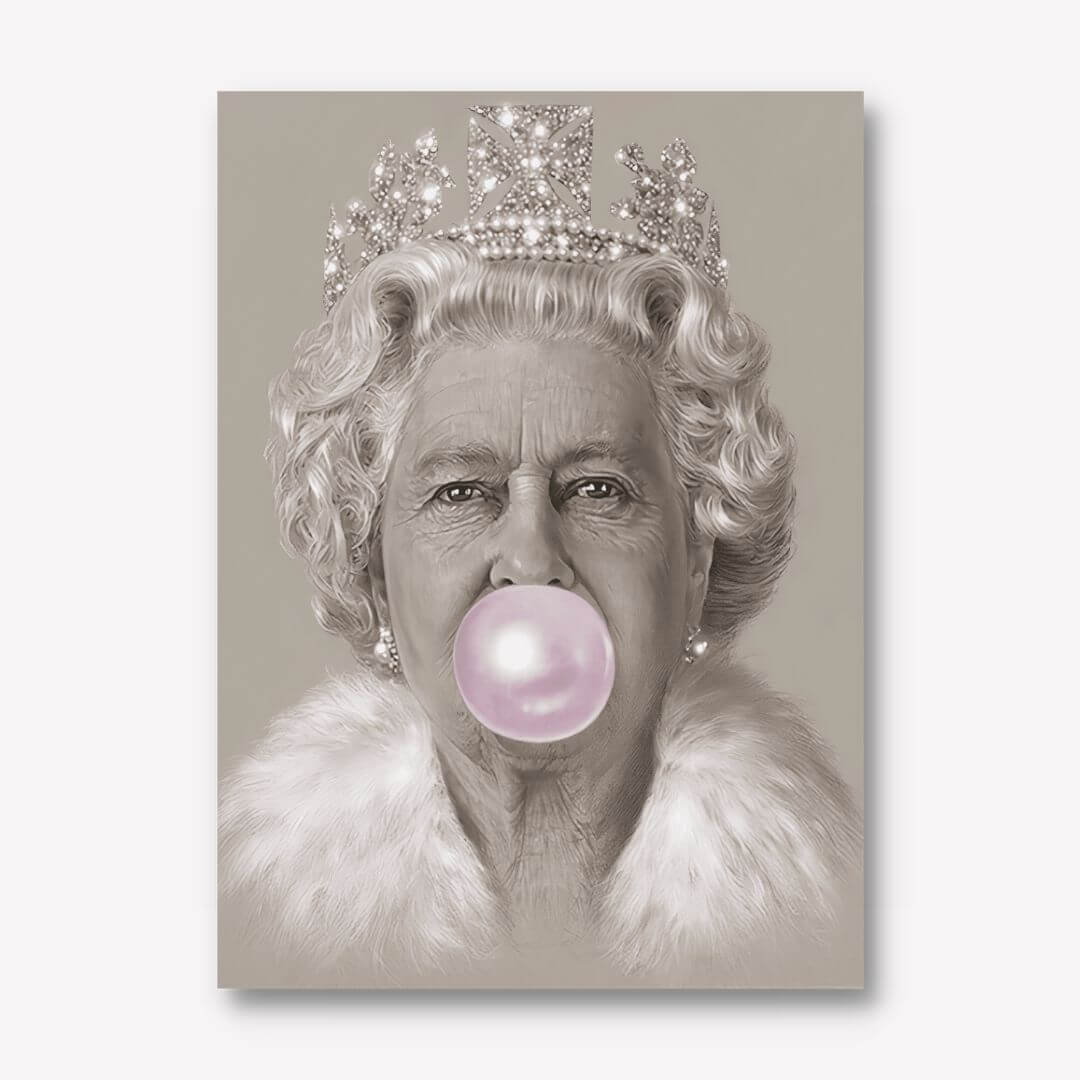Queen Elizabeth Bubblegum Wall Art | Free USA Shipping | www.WallArt.Biz