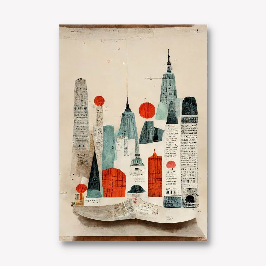 The Paper City by Treechild - FREE UK &amp; USA SHIPPING - WallArt.Biz