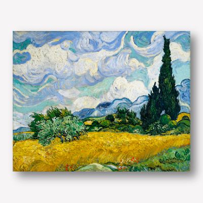 Van Gogh - Wheat Field with Cypresses | Free USA Shipping | Wallart.biz