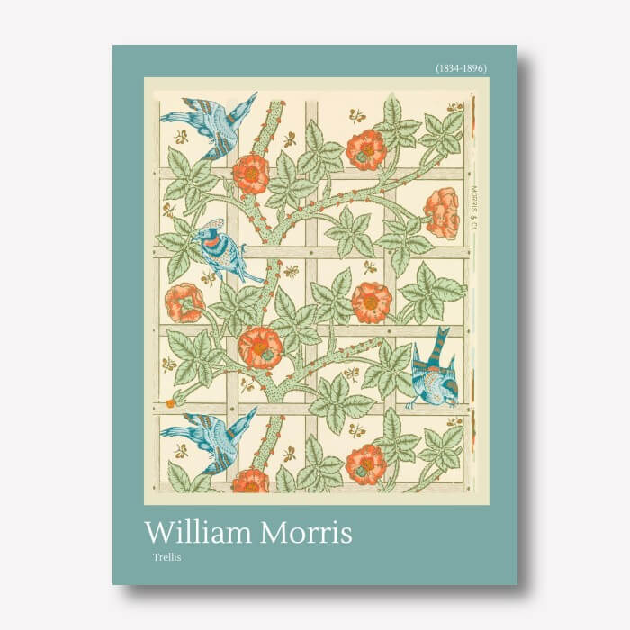 William Morris - Trellis Wall Art Canvas | FREE USA SHIPPING | WallArt.Biz