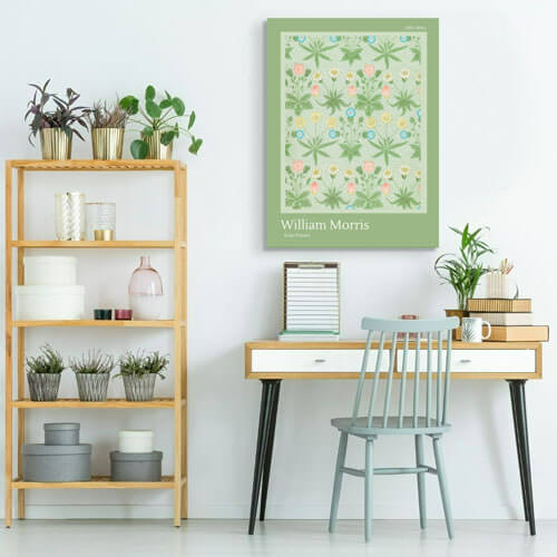 William Morris Art | Daisy Pattern | Home Office Wall Decor | Free USA SHIPPING | WallArt.Biz