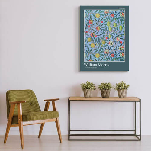 living room wall art by William Morris - Fruit or Pomegranate | FREE USA SHIPPING | www.wallArt.Biz