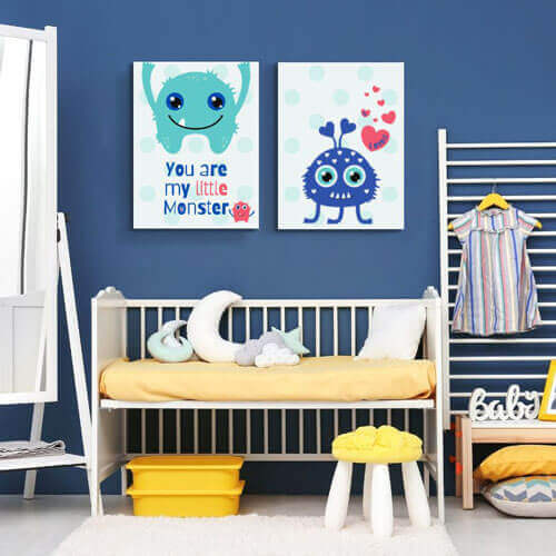 Little monster canvas prints | FREE USA SHIPPING | WallArt.Biz