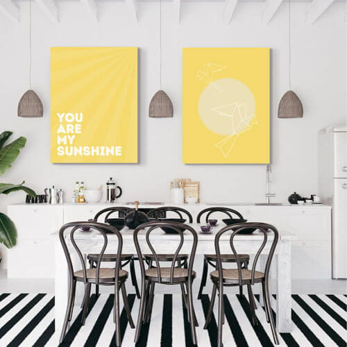Yellow kitchen wall art - You are my Sunshine | FREE USA SHIPPING | www.WallArt.Biz