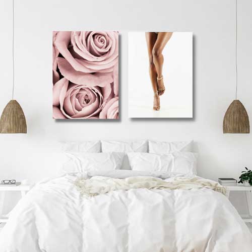 Pink Roses Wall art canvas prints | free usa shipping | WallArt.Biz