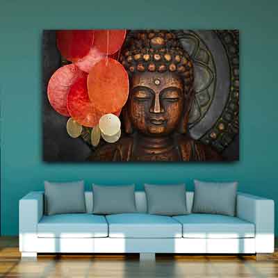 bronze buddha lounge wall art | Free USA Shipping | WallArt.Biz