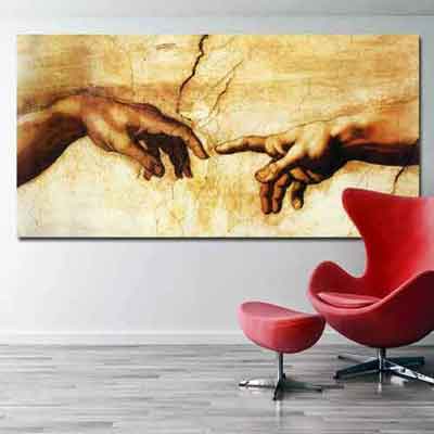 The Hand of God Canvas Print | Sistine Chapel Fresco | www.wallart.biz