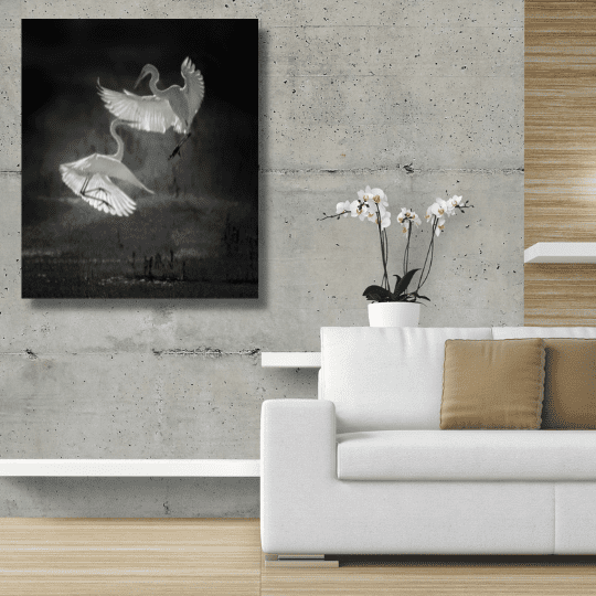 Heron art work - Living room decor - free usa and uk shipping - wallart.biz