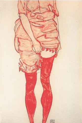 Egon Schiele - Woman in Red, Standing