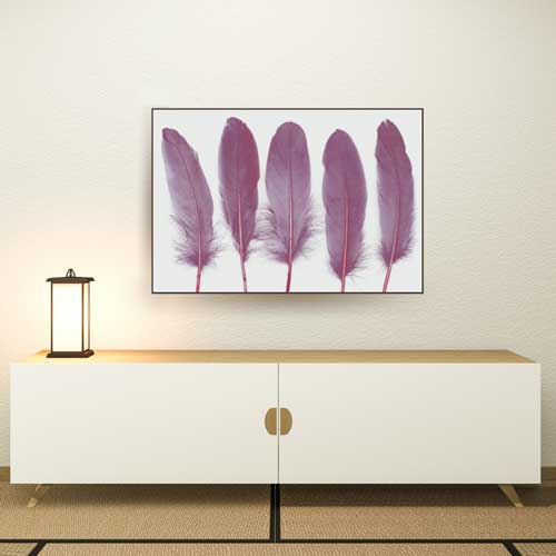 Purple Feathers Framed Wall Art | FREE USA SHIPPING | WallArt.Biz