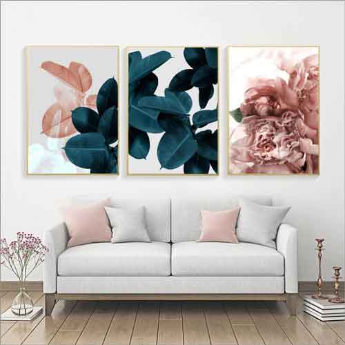 Living Room Floral Print Wall Art 