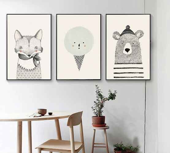 Forest animals nursery art prints | free usa shipping | www.wallart.biz