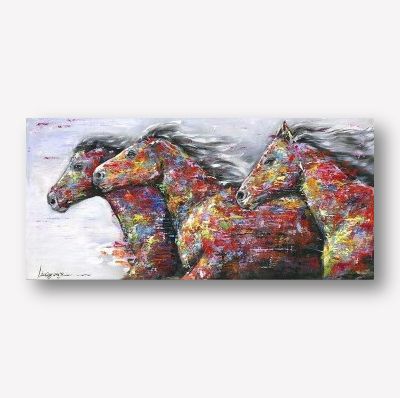 Colorful Horse Canvas Art | Free USA Shipping | www.wallart.biz