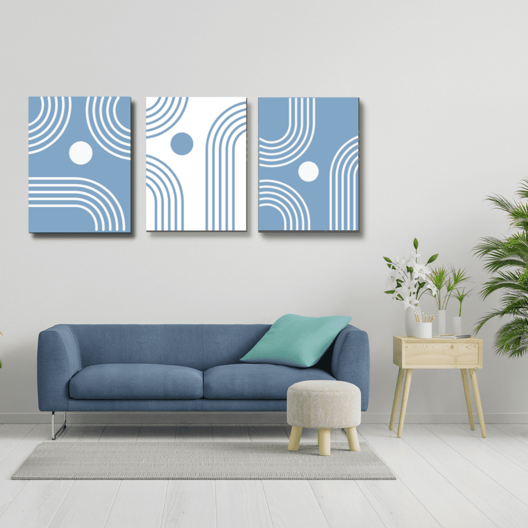 Geometric living room wall art | free usa shipping | wallart.biz