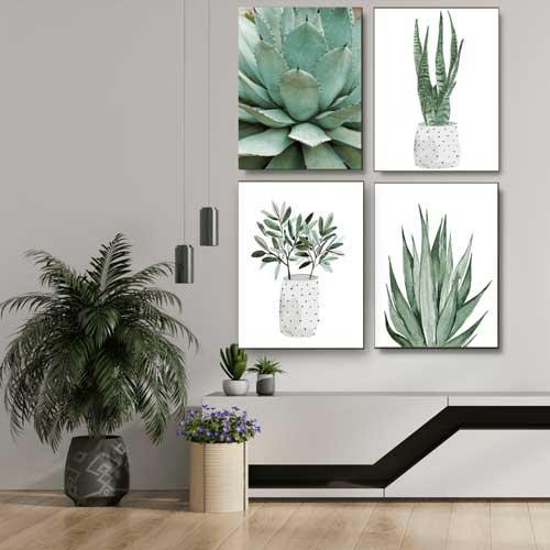 Green Plants Gallery Wall Art